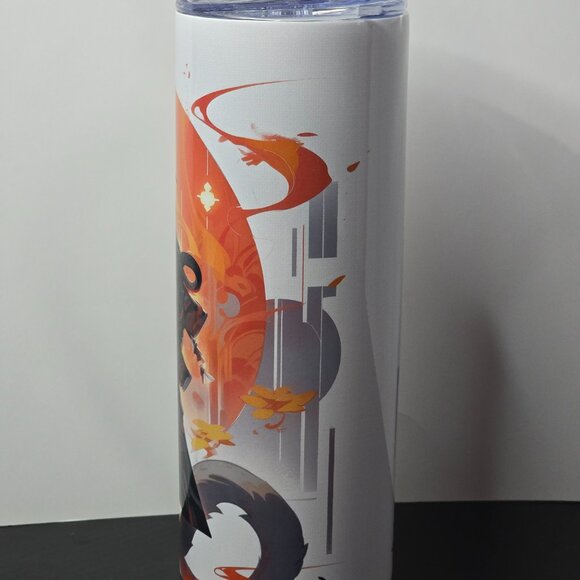 Anime Style Samurai Cat 20 oz Tumbler - Picture 4 of 4